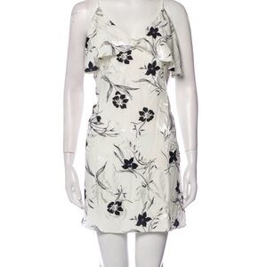 Alice + Olivia Black and White Floral Mini Dress NWT